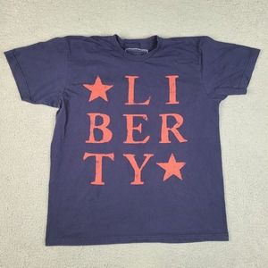 Declaration Liberty T-Shirt‎ Adult XL Blue USA Freedom Short Sleeve Cotton